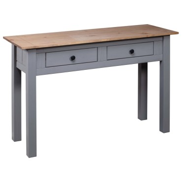 vidaXL Κονσόλα Τραπέζι Γκρι 110x40x72cm Μασίφ ξύλο πεύκου Σειρά Panama 1 τεμ.