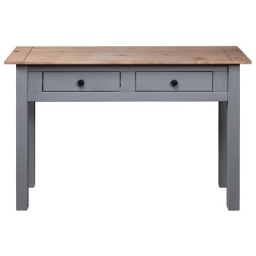 vidaXL Κονσόλα Τραπέζι Γκρι 110x40x72cm Μασίφ ξύλο πεύκου Σειρά Panama 1 τεμ.