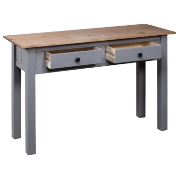 vidaXL Κονσόλα Τραπέζι Γκρι 110x40x72cm Μασίφ ξύλο πεύκου Σειρά Panama 1 τεμ.