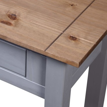 vidaXL Κονσόλα Τραπέζι Γκρι 110x40x72cm Μασίφ ξύλο πεύκου Σειρά Panama 1 τεμ.