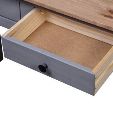 vidaXL Κονσόλα Τραπέζι Γκρι 110x40x72cm Μασίφ ξύλο πεύκου Σειρά Panama 1 τεμ.