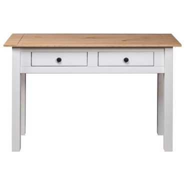 vidaXL Κονσόλα Τραπ. Λευκό 110x40x72cm Μασίφ Ξύλο Πεύκου Σειρά Panama 1 τεμ.