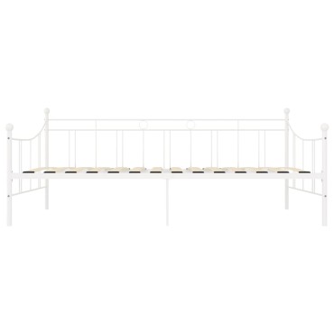 vidaXL Πλαίσιο για Καναπέ - Κρεβάτι Λευκό 90x200cm Μεταλλικό 1 τεμ. - Μονό