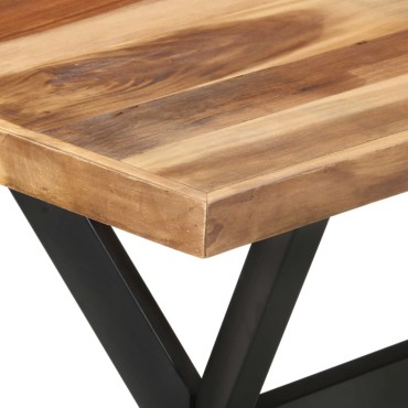 vidaXL Τραπεζαρία 120x60x75cm Μασίφ Ξύλο & Μελί Φινίρισμα 1 τεμ.