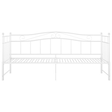 vidaXL Πλαίσιο για Καναπέ - Κρεβάτι Λευκό 90x200cm Μεταλλικό 1 τεμ. - Μονό