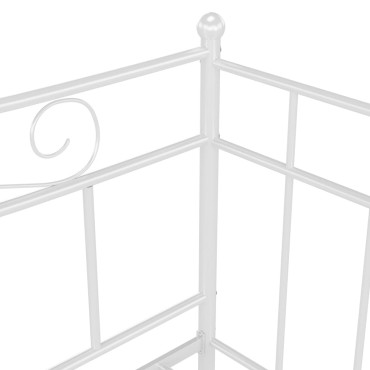 vidaXL Πλαίσιο για Καναπέ - Κρεβάτι Λευκό 90x200cm Μεταλλικό 1 τεμ. - Μονό