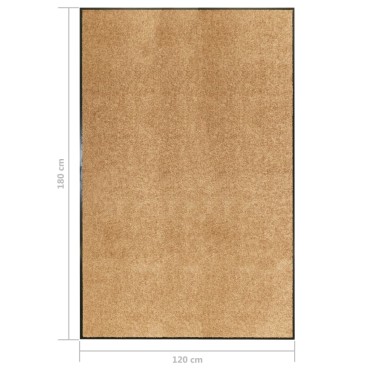 vidaXL Πατάκι Εισόδου Πλενόμενο Κρεμ 120 x 180 εκ.