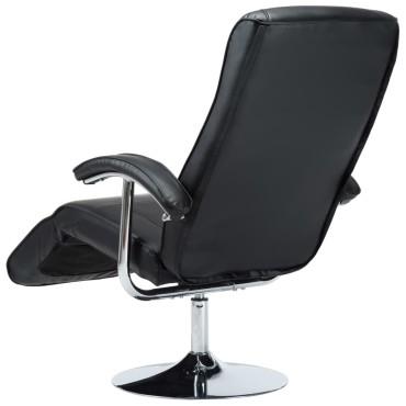 vidaXL Πολυθρόνα Μαύρη από Συνθετικό Δέρμα 68x89x112cm 1 τεμ.
