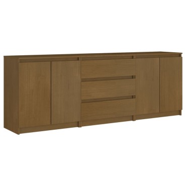 vidaXL Βοηθητικό Nτουλάπι Καφέ Μελί 180x36x65cm από Μασίφ Ξύλο Πεύκου 1 τεμ.