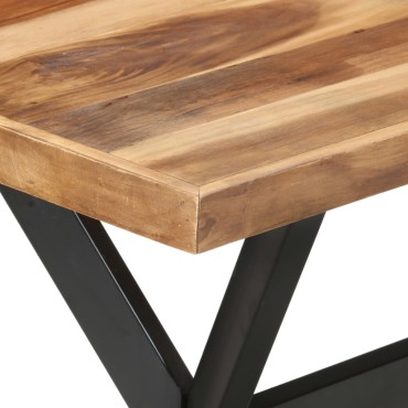 vidaXL Τραπεζαρία 140x70x75cm Μασίφ Ξύλο & Μελί Φινίρισμα 1 τεμ.