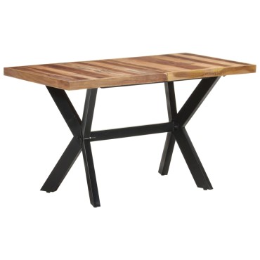 vidaXL Τραπεζαρία 140x70x75cm Μασίφ Ξύλο & Μελί Φινίρισμα 1 τεμ.