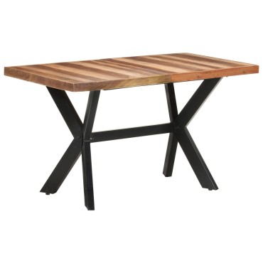 vidaXL Τραπεζαρία 140x70x75cm Μασίφ Ξύλο & Μελί Φινίρισμα 1 τεμ.