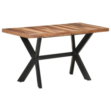vidaXL Τραπεζαρία 140x70x75cm Μασίφ Ξύλο & Μελί Φινίρισμα 1 τεμ.