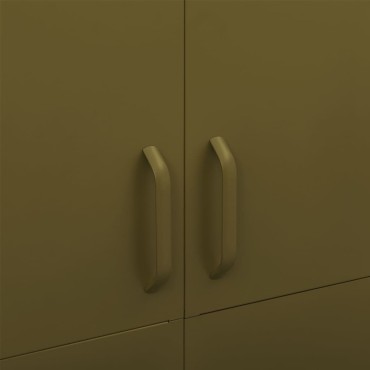 vidaXL Ντουλάπα Πράσινο Λαδί 90x50x180cm από Ατσάλι 1 τεμ.