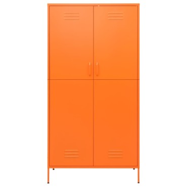 vidaXL Ντουλάπα Πορτοκαλί 90x50x180cm από Ατσάλι 1 τεμ.