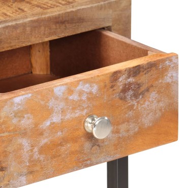 vidaXL Τραπέζι Κονσόλα Χρυσό 90x30x75cm Μασίφ Ανακυκλωμένο Ξύλο 1 τεμ.