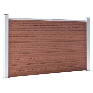 vidaXL Πάνελ Περίφραξης Καφέ 353x106cm από WPC