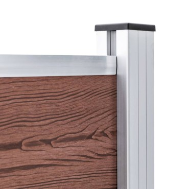 vidaXL Πάνελ Περίφραξης Καφέ 353x106cm από WPC