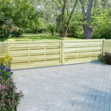 vidaXL Πόρτες Φράχτη 2 τεμ. Πράσινες 150x75 εκ. Εμποτ.Ξύλο Πεύκου