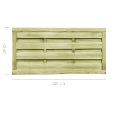 vidaXL Πόρτες Φράχτη 2 τεμ. Πράσινες 150x75 εκ. Εμποτ.Ξύλο Πεύκου