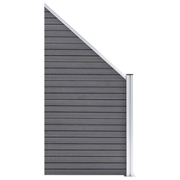 vidaXL Πάνελ Περίφραξης Γκρι 105x(105-180)cm από WPC