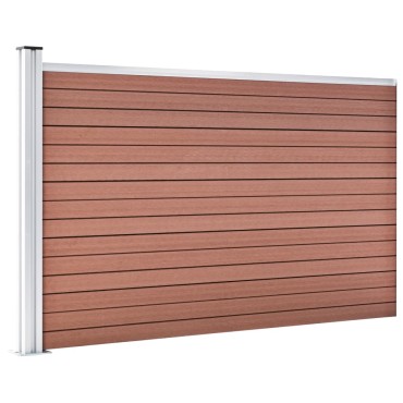 vidaXL Πάνελ Περίφραξης Καφέ 175x105cm από WPC