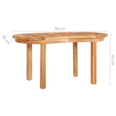 vidaXL Τραπεζάκι Σαλονιού 90x50x45cm από Μασίφ Ξύλο Teak 1 τεμ.
