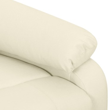 vidaXL Πολυθρόνα με Ανύψωση Κρεμ Υφασμάτινη 70x89x103,5cm 1 τεμ.