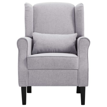 vidaXL Πολυθρόνα Ανοιχτό Γκρι Υφασμάτινη 68x73x101cm 1 τεμ.