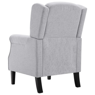 vidaXL Πολυθρόνα Ανοιχτό Γκρι Υφασμάτινη 68x73x101cm 1 τεμ.