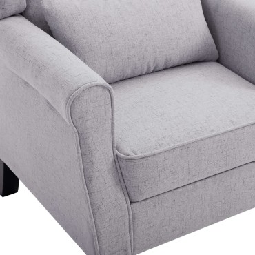 vidaXL Πολυθρόνα Ανοιχτό Γκρι Υφασμάτινη 68x73x101cm 1 τεμ.