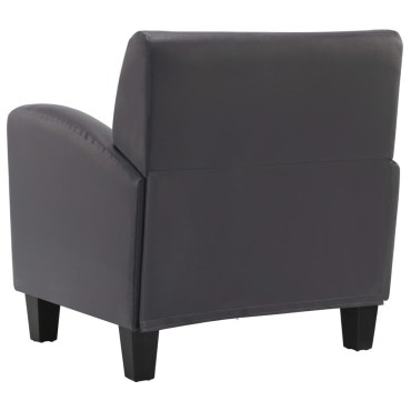 vidaXL Πολυθρόνα Γκρι από Συνθετικό Δέρμα 70x69x72cm 1 τεμ.