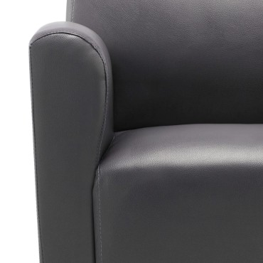 vidaXL Πολυθρόνα Γκρι από Συνθετικό Δέρμα 70x69x72cm 1 τεμ.
