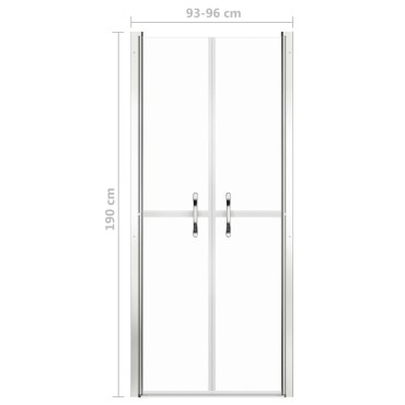 vidaXL Πόρτα Ντουζιέρας Διαφανής 96 x 190 εκ. από ESG