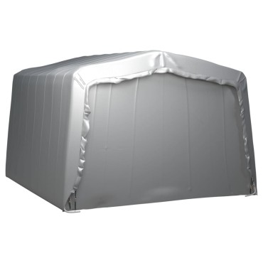 vidaXL Τέντα Αποθήκευσης Γκρι 370 x 370 εκ. Ατσάλινη