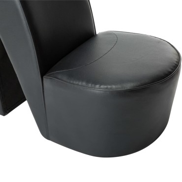 vidaXL Κάθισμα Γόβα Μαύρο από Συνθετικό Δέρμα 43x82,5x85,5cm 1 τεμ.
