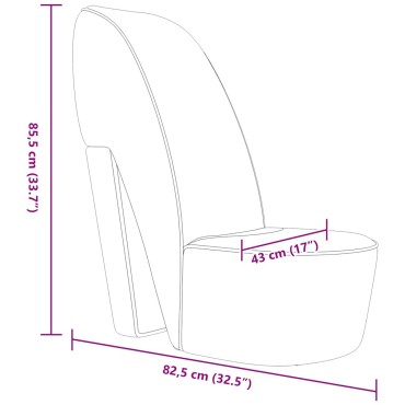 vidaXL Κάθισμα Γόβα Μαύρο από Συνθετικό Δέρμα 43x82,5x85,5cm 1 τεμ.