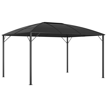 vidaXL Κιόσκι με Κουρτίνες Ανθρακί 400 x 300 x 265 εκ.