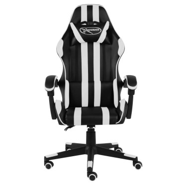vidaXL Καρέκλα Racing Μαύρο / Λευκό από Συνθετικό Δέρμα 35x41cm 1 τεμ.