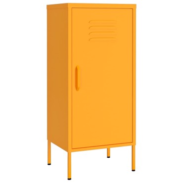 vidaXL Ντουλάπι Αποθήκευσης Μουσταρδί 42,5x35x101,5cm από Ατσάλι 1 τεμ.