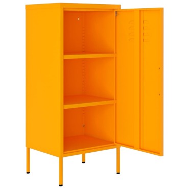 vidaXL Ντουλάπι Αποθήκευσης Μουσταρδί 42,5x35x101,5cm από Ατσάλι 1 τεμ.