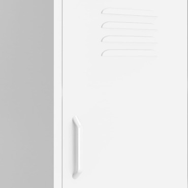 vidaXL Ντουλάπι Αποθήκευσης Λευκό 42,5x35x101,5cm από Ατσάλι 1 τεμ.