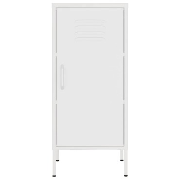 vidaXL Ντουλάπι Αποθήκευσης Λευκό 42,5x35x101,5cm από Ατσάλι 1 τεμ.