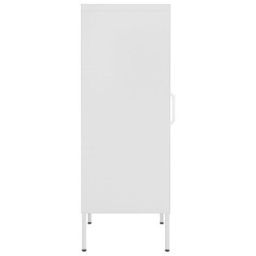 vidaXL Ντουλάπι Αποθήκευσης Λευκό 42,5x35x101,5cm από Ατσάλι 1 τεμ.