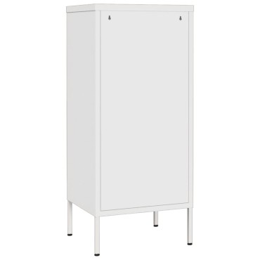 vidaXL Ντουλάπι Αποθήκευσης Λευκό 42,5x35x101,5cm από Ατσάλι 1 τεμ.