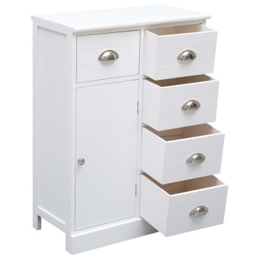 vidaXL Ντουλάπι με 10 Συρτάρια Λευκό 113x30x79cm από Ξύλο 1 τεμ.