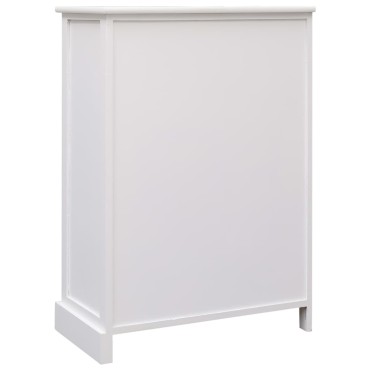vidaXL Ντουλάπι με 10 Συρτάρια Λευκό 113x30x79cm από Ξύλο 1 τεμ.