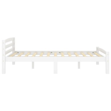 vidaXL Πλαίσιο Κρεβατιού Λευκό 120x200cm από Μασίφ Ξύλο Πεύκου 1 τεμ. - Μονό