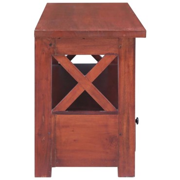 vidaXL Έπιπλο Τηλεόρασης Καφέ 115x30x40cm από Μασίφ Μαόνι