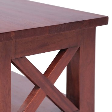vidaXL Έπιπλο Τηλεόρασης Καφέ 115x30x40cm από Μασίφ Μαόνι